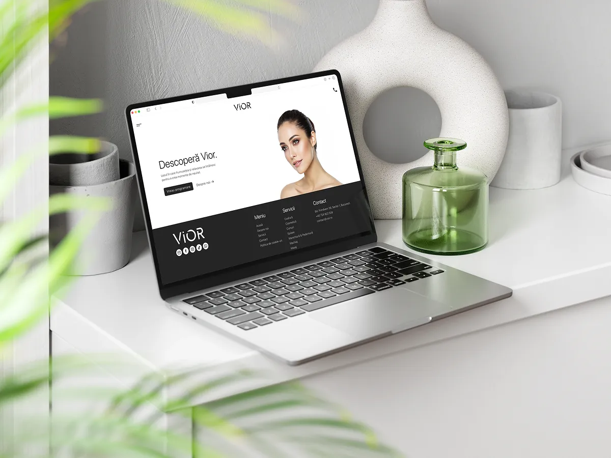 Website for VIOR salon in Primaverii, Bucharest